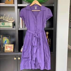 Ann Taylor purple shirt dress. Size 10p